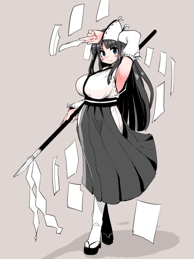 [K某修正汉化][すずのもく] 巫女と触手妖魔 1 2