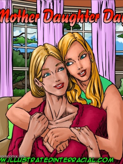 Mother Daughter Day – illustrated interracial