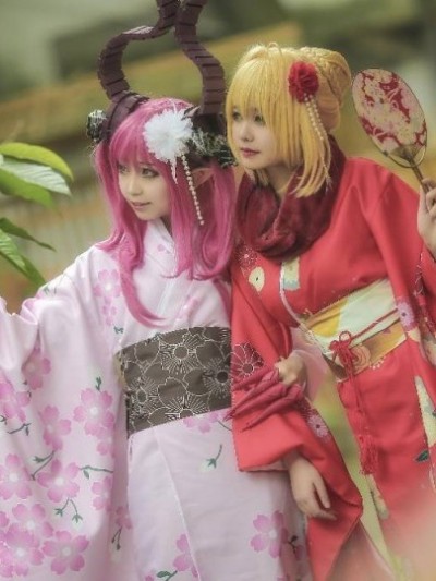《Fateextra》东尼禄·克劳狄乌斯×伊丽莎白·巴托里和服C O S P L A Y