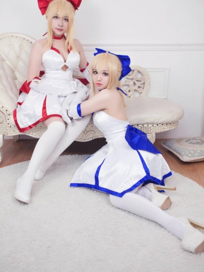 《Fate╱Grand Order》純真のナイトドレス尼祿X阿爾托莉雅  C O S P L A Y