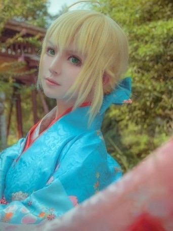 《Fate stay night》saber 和服晴着Ver C O S P L A Y