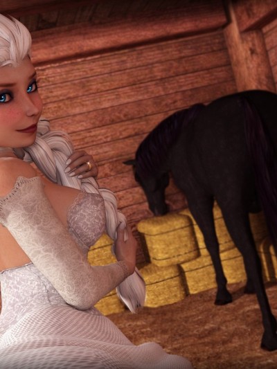 Elsa with horse – Rasmus the owl