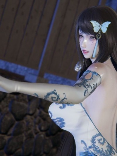 [3D]青花短旗袍巨乳肥尻師姐被黑暗哲學男凌辱催乳調教1-4