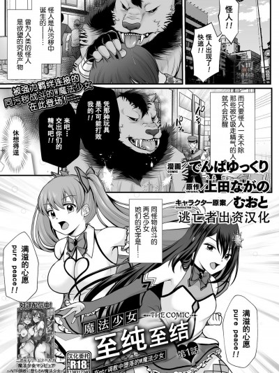 [逃亡者×真不可视汉化组] [でんぱゆっくり] 魔法少女マジピュア ～NTR調教に堕ちるW魔法少女～ THE COMIC 第1-2話 (二次元ドリームマガジン) [中国翻訳] [DL版]