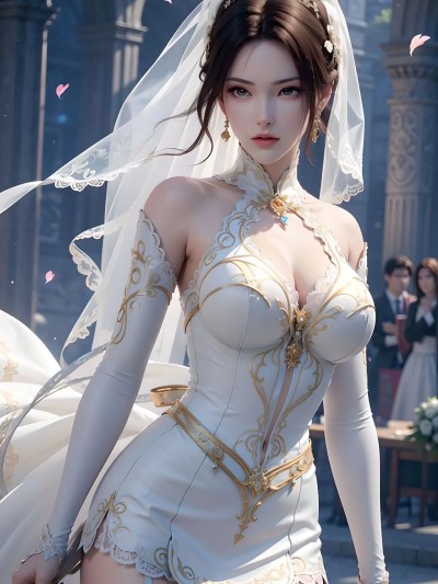[AI Generated] 斗破苍穹 纳兰嫣然 婚纱