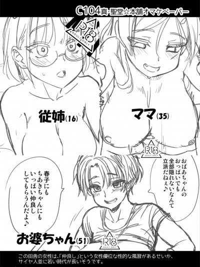 (C104) [真・聖堂☆本舗 (聖☆司)] C104真・聖堂本舗オマケペーパー (オリジナル) [DL版]