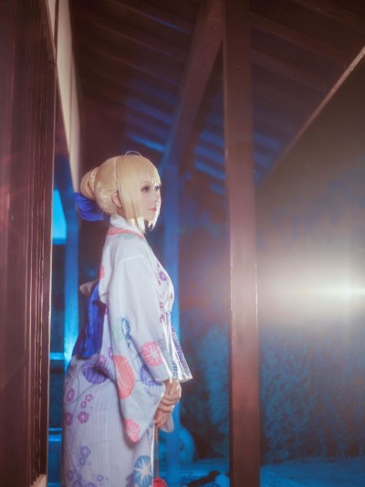 《FateGrandOrder 》saber步履輕盈和服禮裝C O S P L A Y