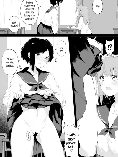 Do-M Kanojo ga No-Pan Toukou shita Yuri Coup | Super Masochist Girl Goes to School With No Panties
