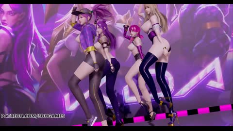 [MMD] LAYSHA - 巧克力奶油火辣脫衣舞 Ahri Akali Kaisa Evelynn KDA 英雄聯盟